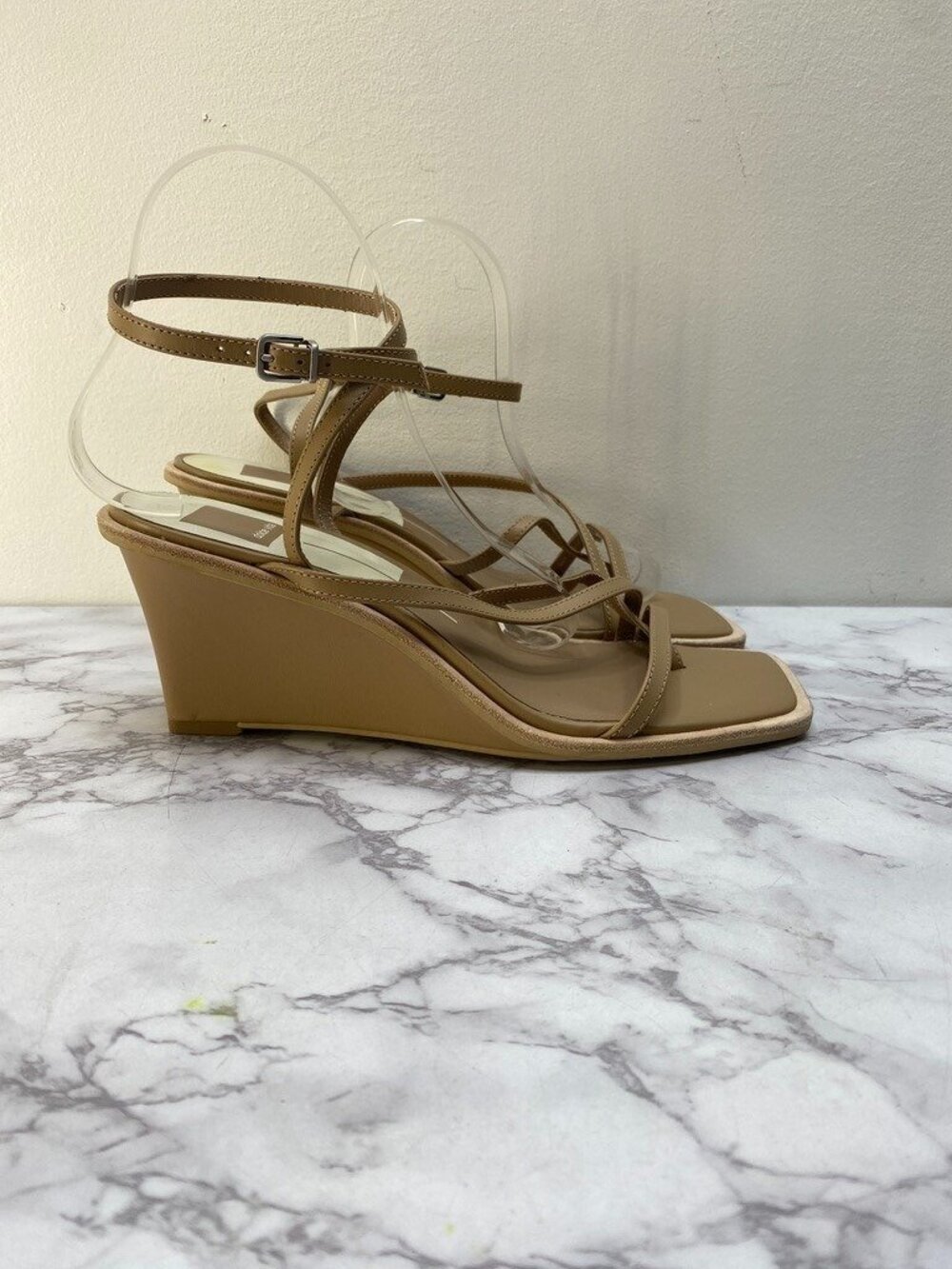 Dolce Vita Gemini Cafe Wedge Strappy Square Toe Women's Sandals Sz 9